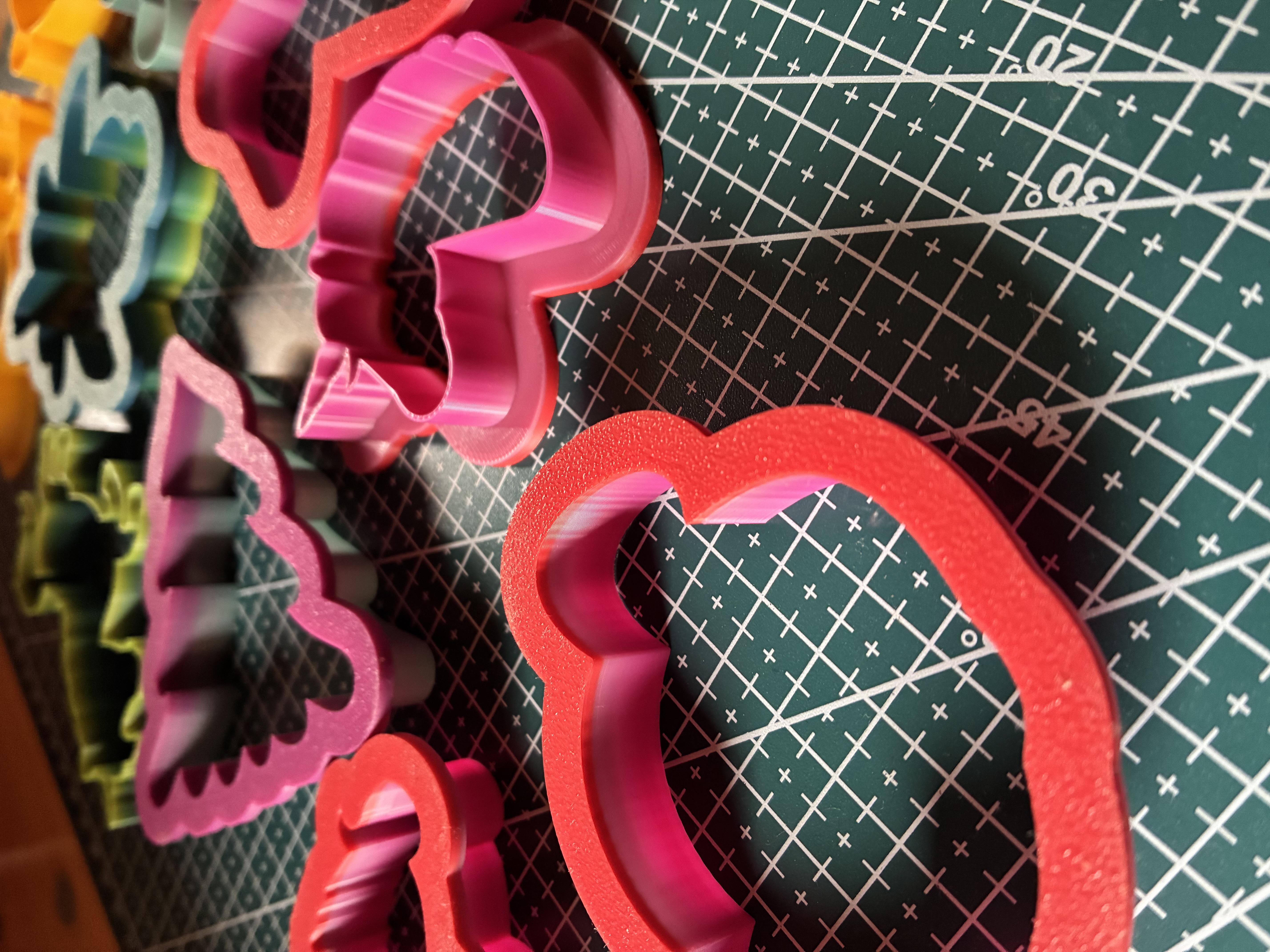 Custom cookie cutter from multiple angles - view 1